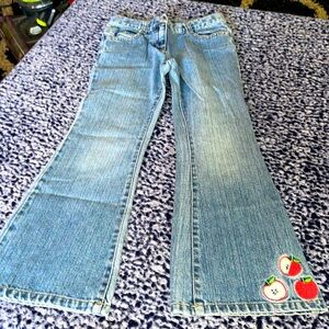 Vintage Gymboree Apple Back to School flare jeans size 7